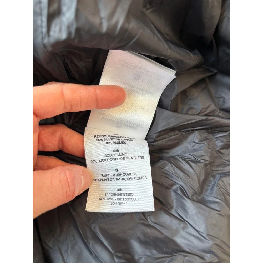 SOIA & KYO Breanna SP Womens Long Down Puffer Coat Black Hooded Size Large - Picture 12 of 13